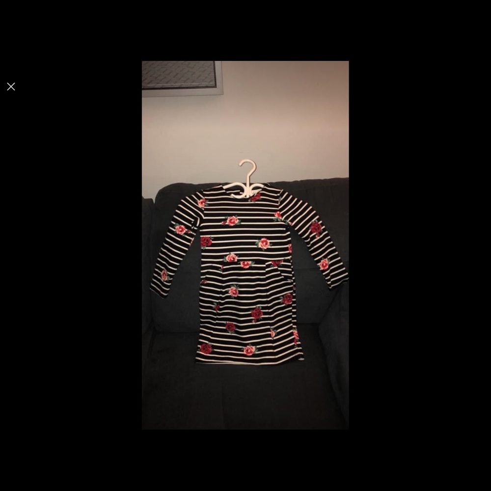 Girls H&M striped and floral dress